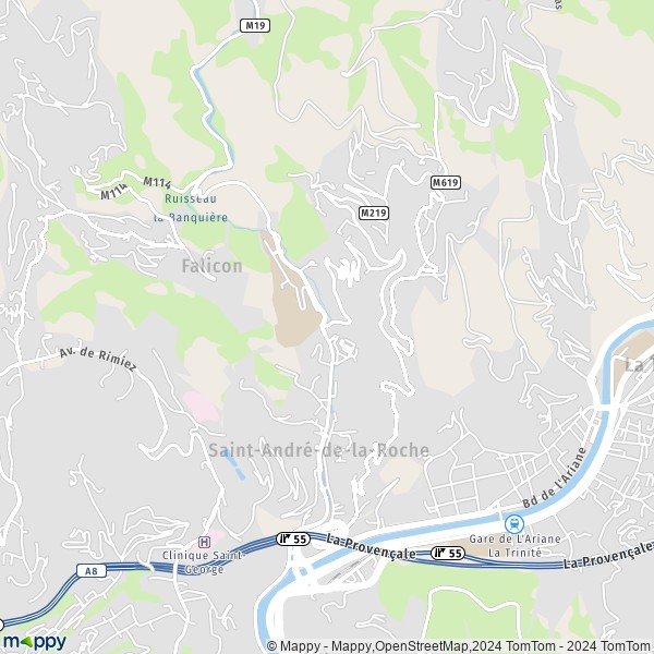 La carte pour la ville de Saint-André-de-la-Roche 06730