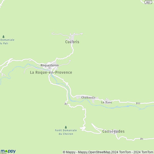 La carte pour la ville de Roquesteron 06910