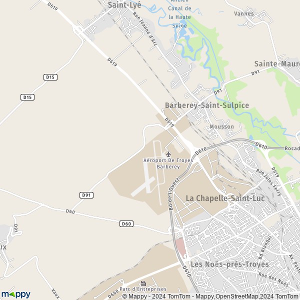 La carte pour la ville de Barberey-Saint-Sulpice 10600