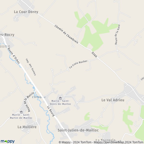 La carte pour la ville de Saint-Denis-de-Mailloc 14100