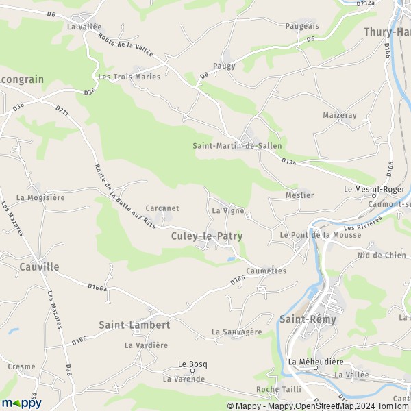 La carte pour la ville de Culey-le-Patry 14220