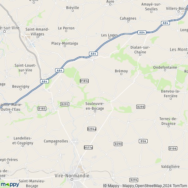 La carte pour la ville de Le Hameau Farcy, 14260-14350 Souleuvre-en-Bocage