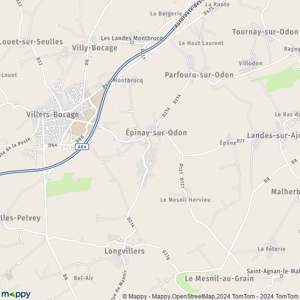 La carte pour la ville de Épinay-sur-Odon 14310