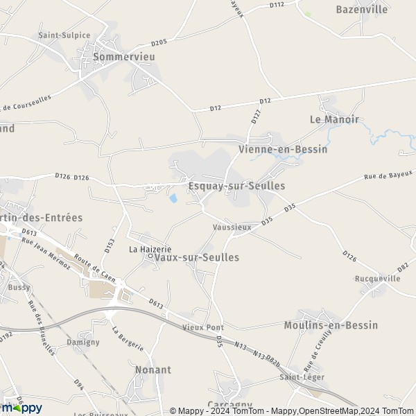 La carte pour la ville de Esquay-sur-Seulles 14400