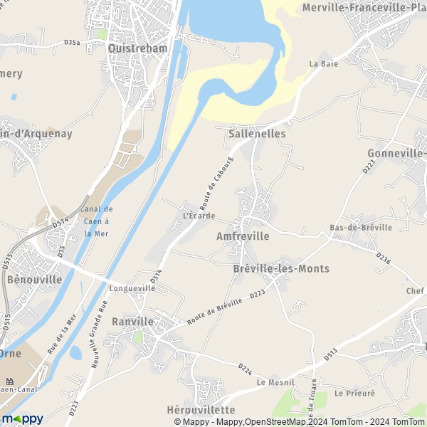 La carte pour la ville de Amfreville 14860