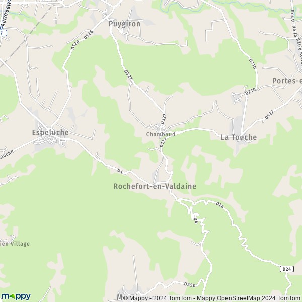 La carte pour la ville de Rochefort-en-Valdaine 26160