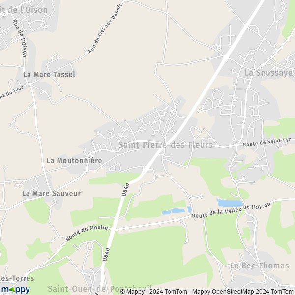 La carte pour la ville de Saint-Pierre-des-Fleurs 27370