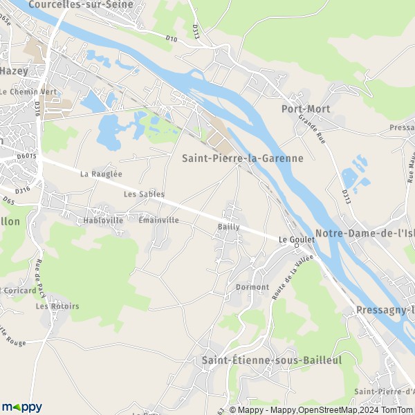 La carte pour la ville de Saint-Pierre-la-Garenne 27600