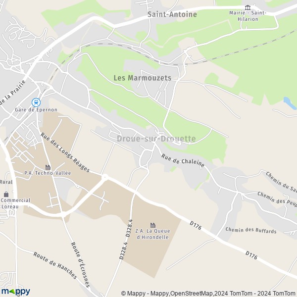 La carte pour la ville de Droue-sur-Drouette 28230