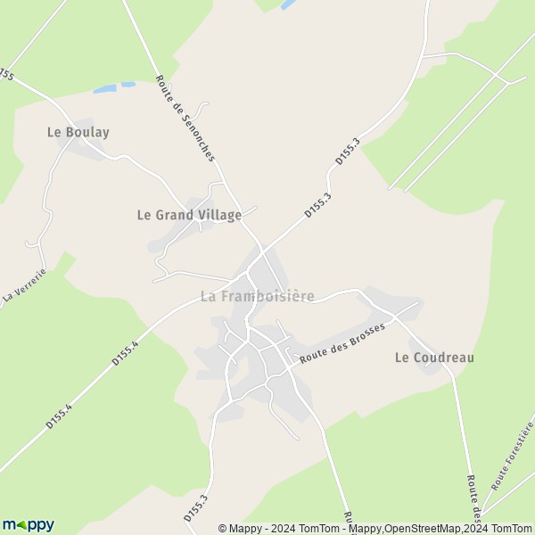 La carte pour la ville de La Framboisière 28250