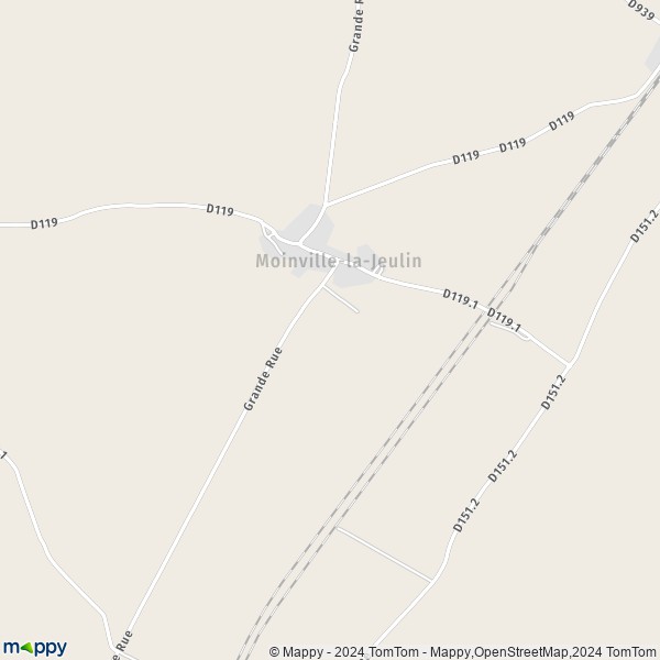 La carte pour la ville de Moinville-la-Jeulin 28700