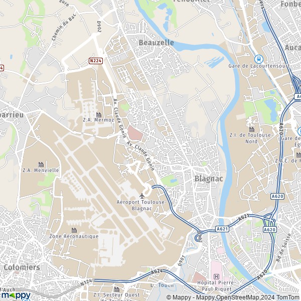 La carte pour la ville de Blagnac 31700