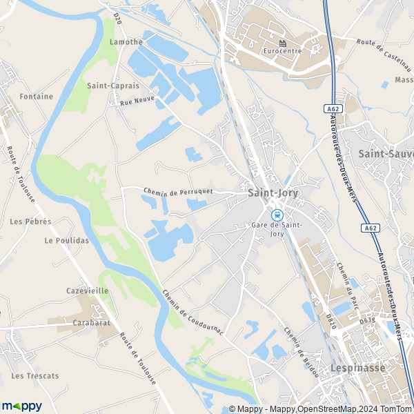 La carte pour la ville de Saint-Jory 31790