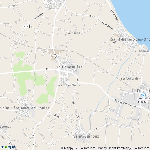 La carte pour la ville de La Gouesnière 35350