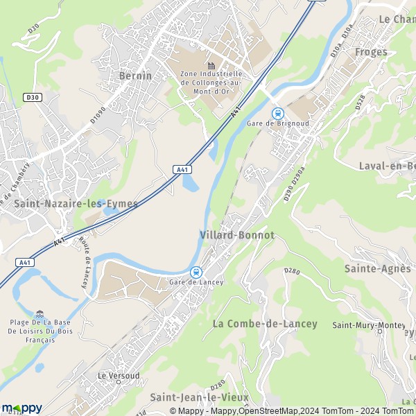 La carte pour la ville de Villard-Bonnot 38190
