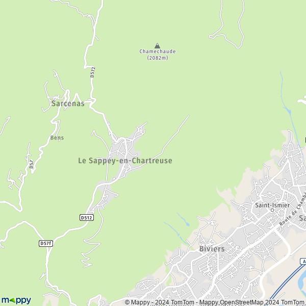 La carte pour la ville de Le Sappey-en-Chartreuse 38700