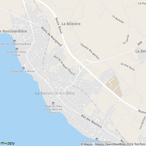La carte pour la ville de La Bernerie-en-Retz 44760