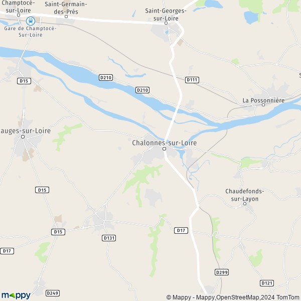La carte pour la ville de Chalonnes-sur-Loire 49290