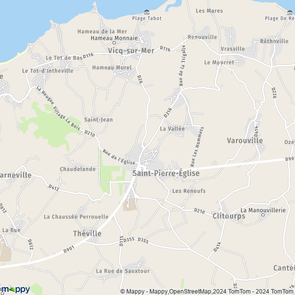 La carte pour la ville de Saint-Pierre-Église 50330