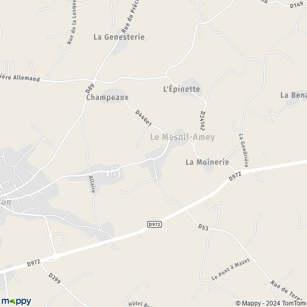 La carte pour la ville de Le Mesnil-Amey 50570
