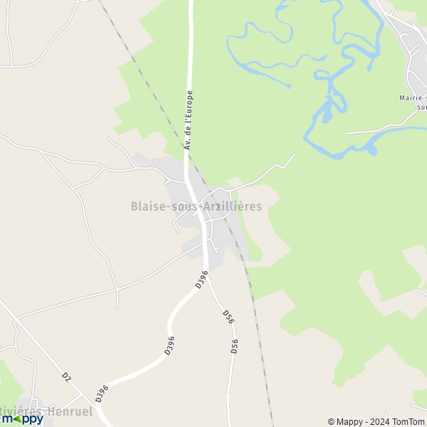 La carte pour la ville de Blaise-sous-Arzillières 51300