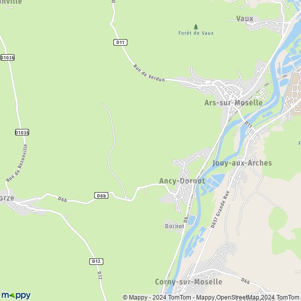 La carte pour la ville de Ancy-Dornot 57130