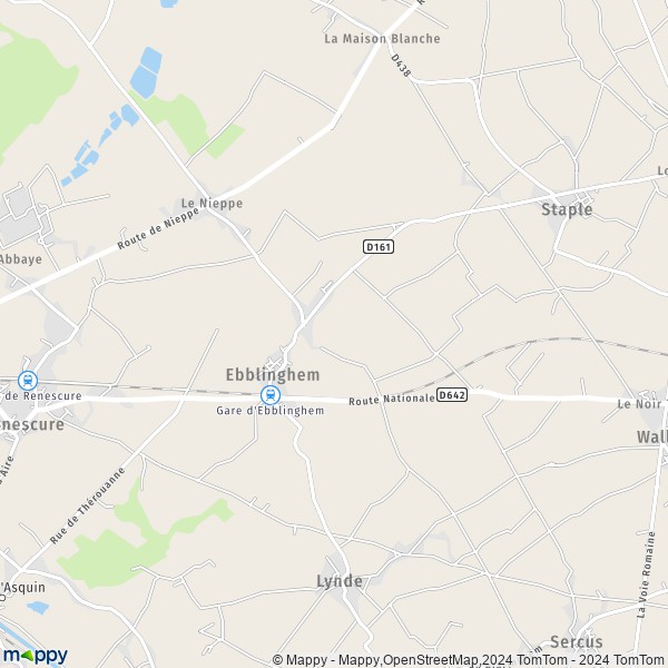 La carte pour la ville de Ebblinghem 59173