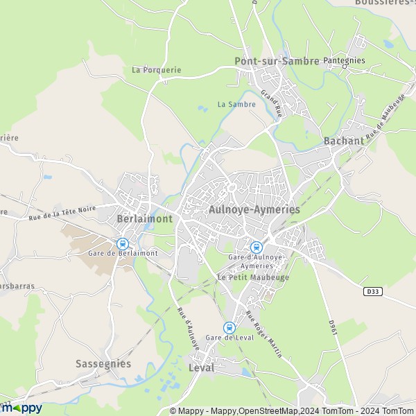 La carte pour la ville de Aulnoye-Aymeries 59620