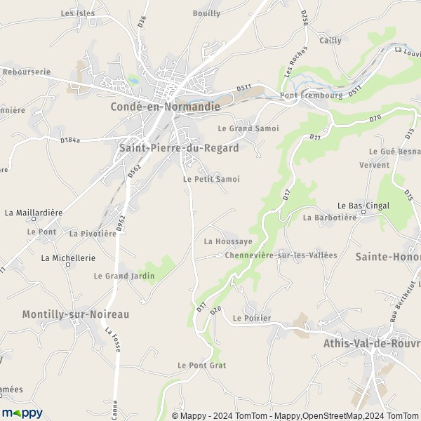 La carte pour la ville de Saint-Pierre-du-Regard 61790