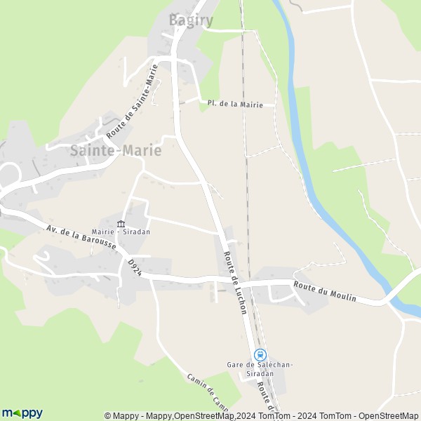La carte pour la ville de Sainte-Marie 65370