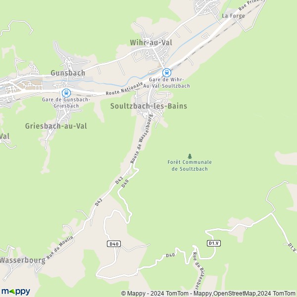 La carte pour la ville de Soultzbach-les-Bains 68230