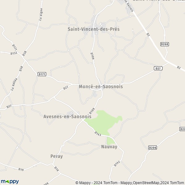 La carte pour la ville de Moncé-en-Saosnois 72260