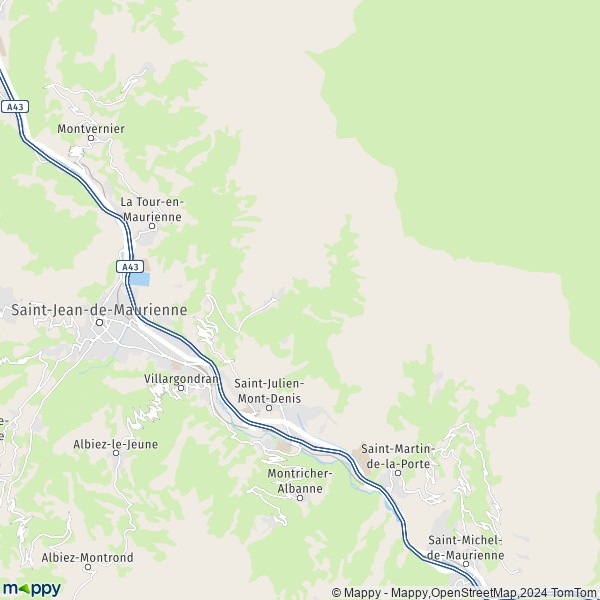 La carte pour la ville de Saint-Julien-Mont-Denis 73870