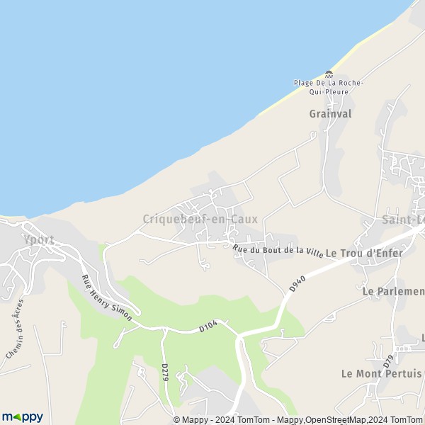 La carte pour la ville de Criquebeuf-en-Caux 76111