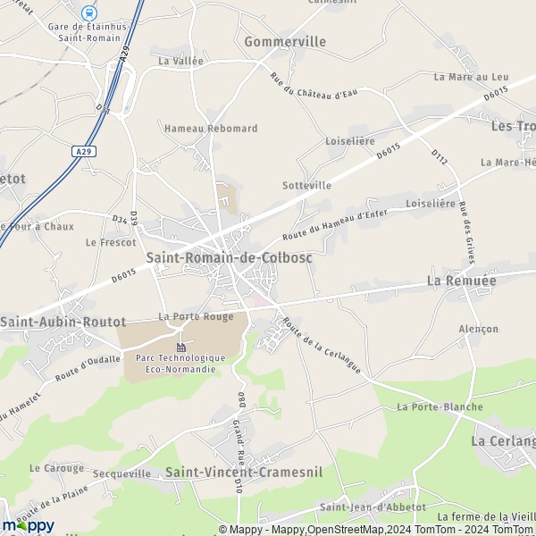 La carte pour la ville de Saint-Romain-de-Colbosc 76430