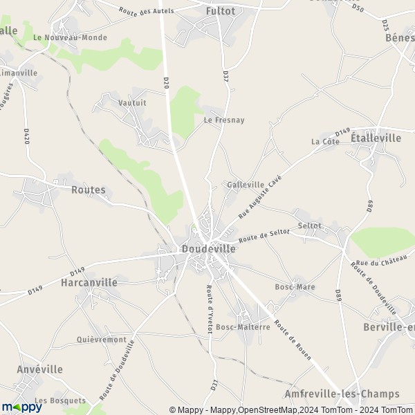 La carte pour la ville de Doudeville 76560