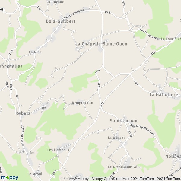 La carte pour la ville de La Chapelle-Saint-Ouen 76780
