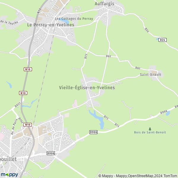 La carte pour la ville de Vieille-Église-en-Yvelines 78125