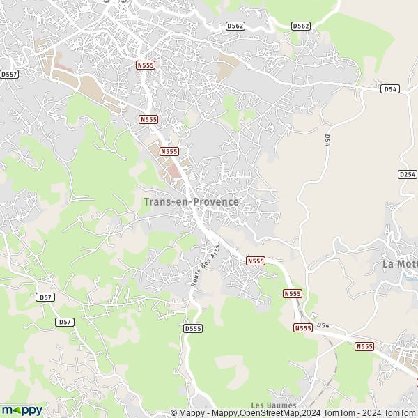La carte pour la ville de Trans-en-Provence 83720