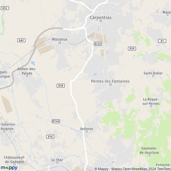 La carte pour la ville de Pernes-les-Fontaines 84210