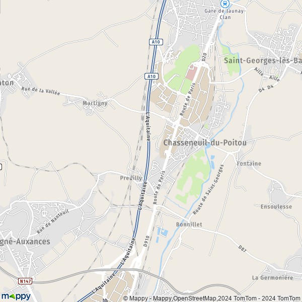 La carte pour la ville de Chasseneuil-du-Poitou 86360