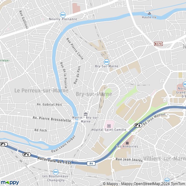 La carte pour la ville de Bry-sur-Marne 94360