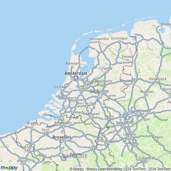 La carte du pays Pays-Bas